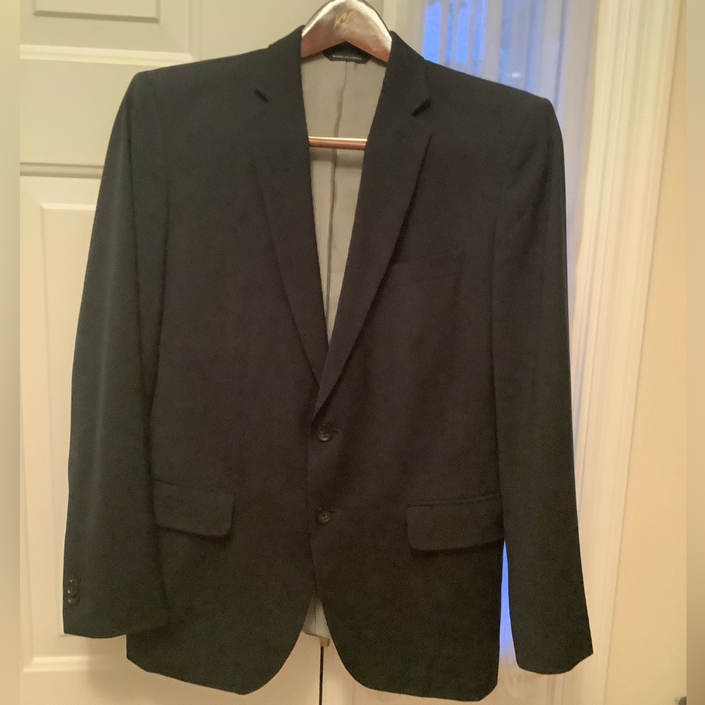 Banana Republic navy blue wool suit 38S